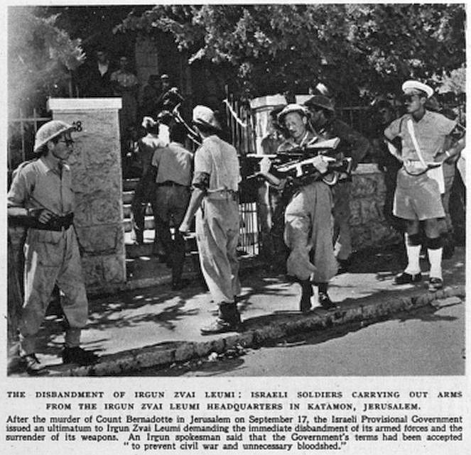 israeli soldiers disband Irgun